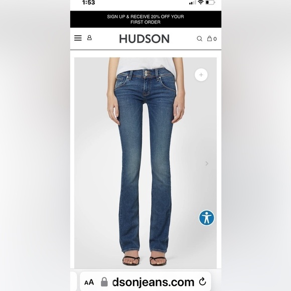 Hudson denim size 27 women’s jeans style W402DHA - Picture 1 of 10